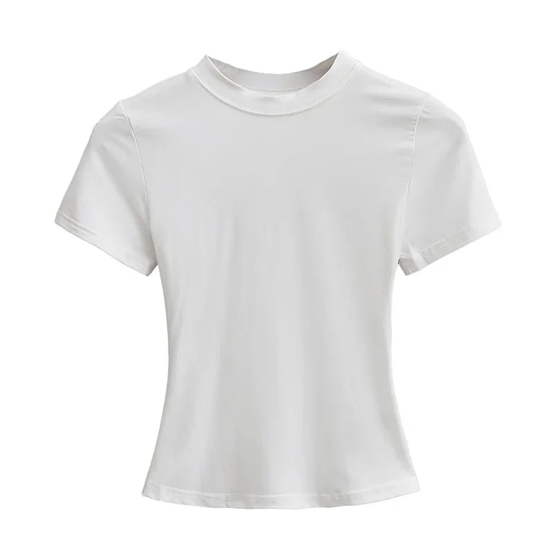 White t-shirt on a white background
