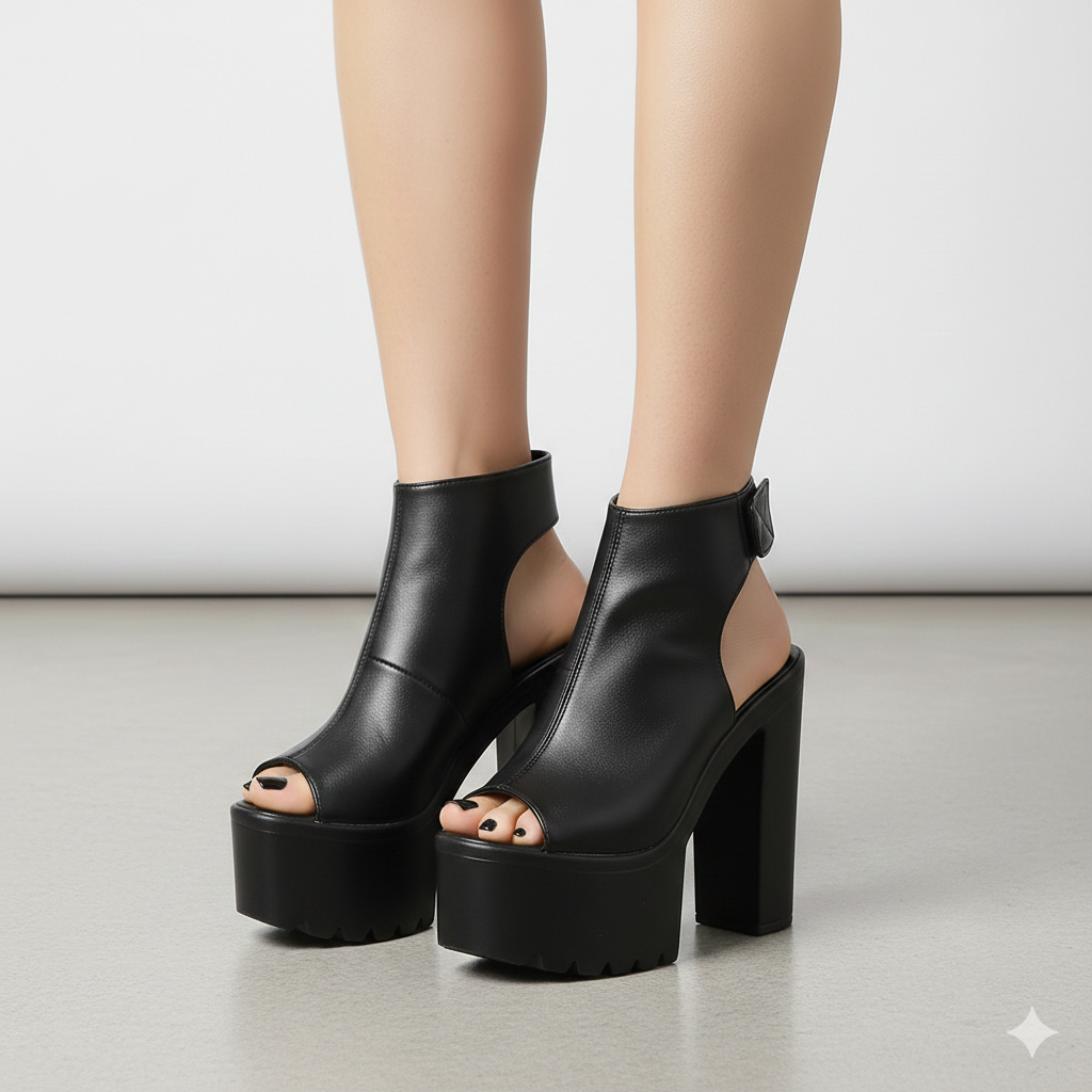 Olivia Peep Toe Platform Shoes