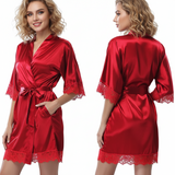 Ivory Lace Robe with Thong (2 Piece Set)