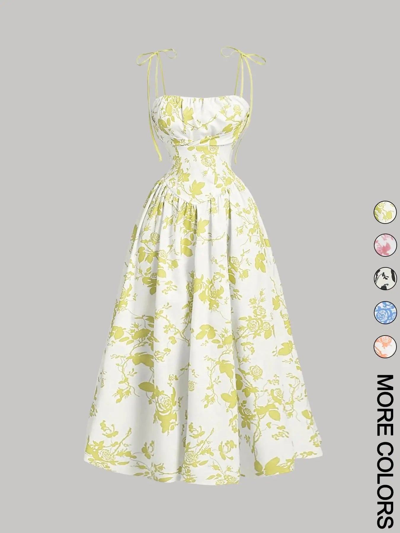 Floral Long A-line Dress