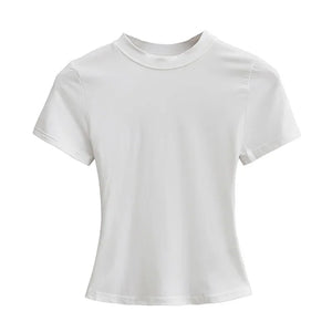 White t-shirt on a white background
