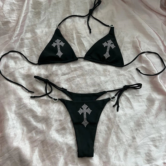 Cristy Cross Bikini Set