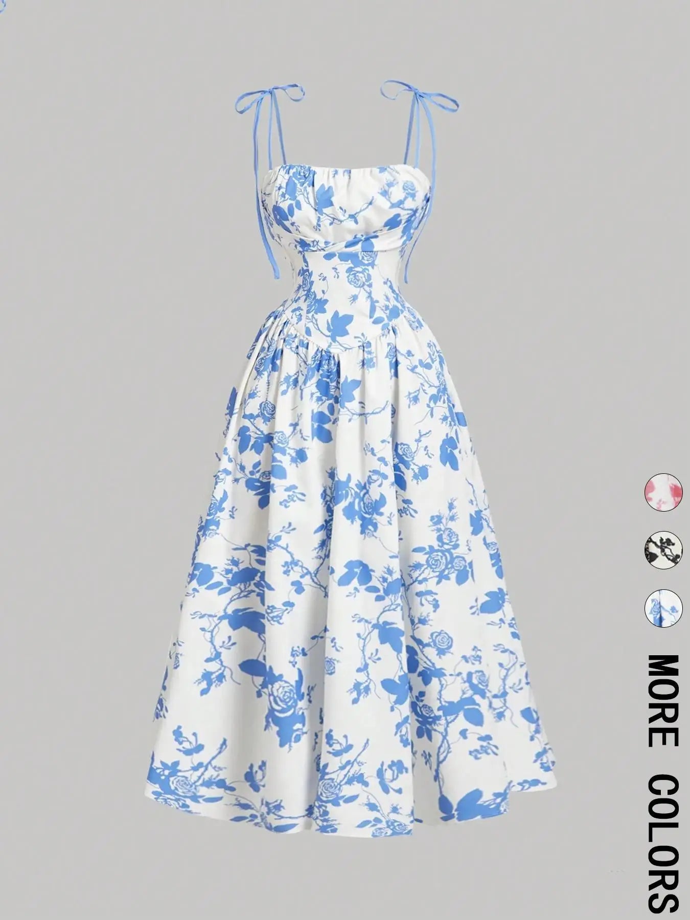 Floral Long A-line Dress