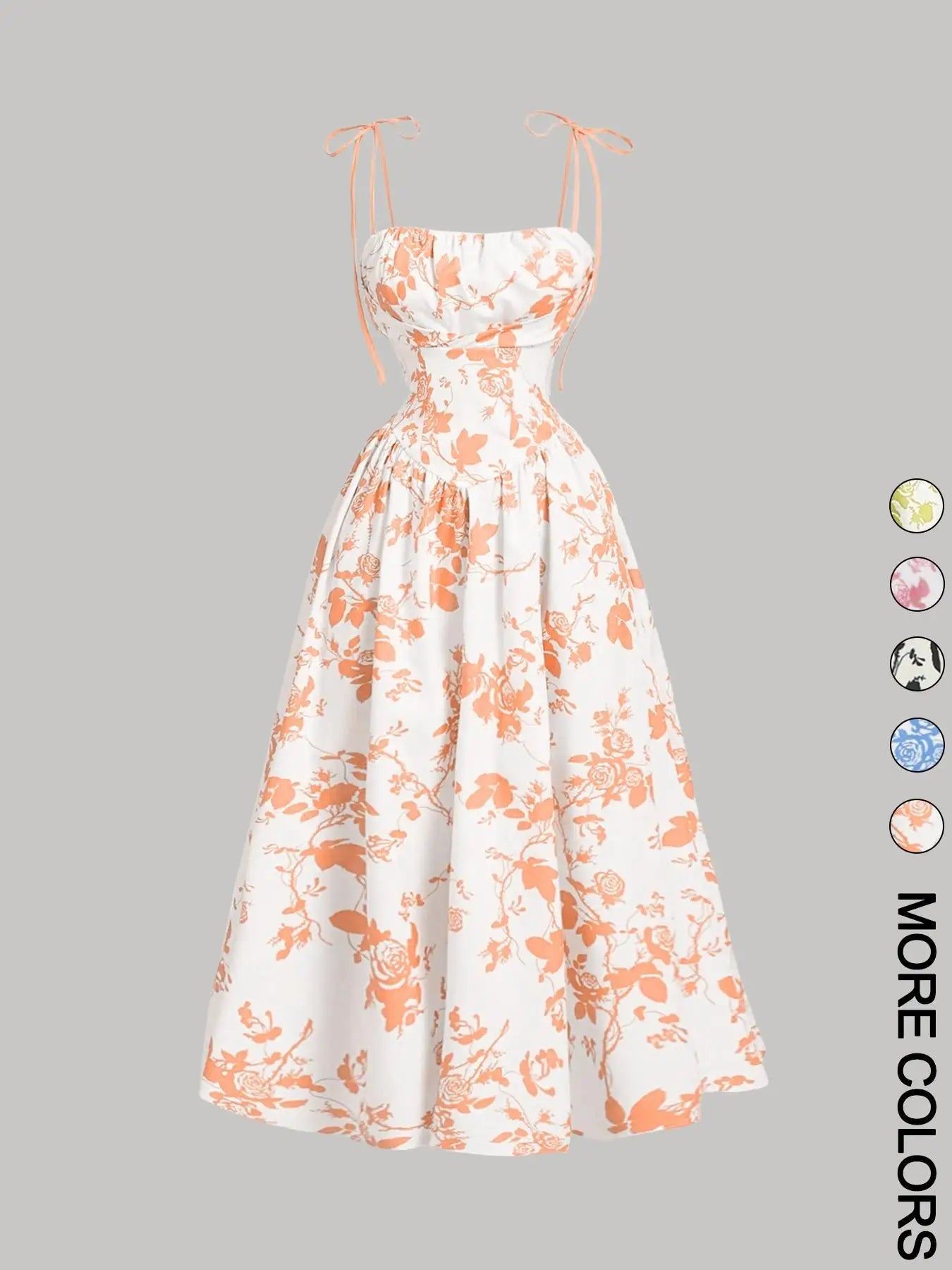 Floral Long A-line Dress