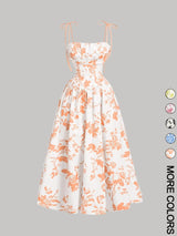 Floral Long A-line Dress