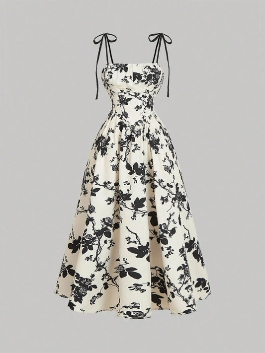 Floral Long A-line Dress