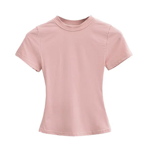 Pink t-shirt on a white background