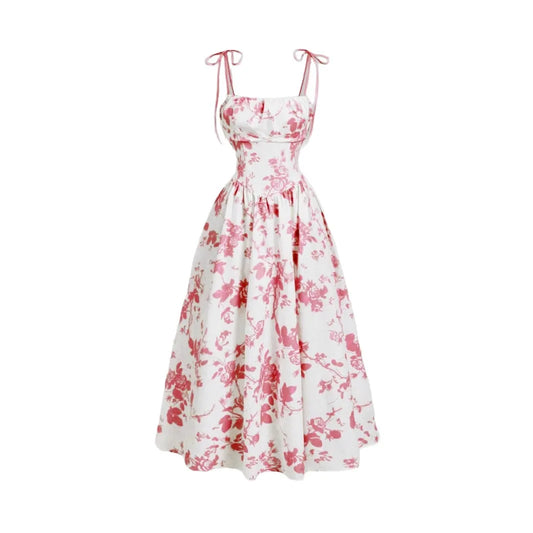 Floral Long A-line Dress