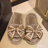 Bow Love Fluffy Slippers