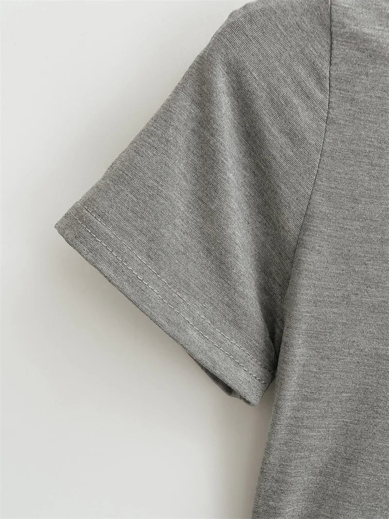 Gray t-shirt on a white background