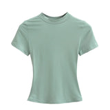 Mint green t-shirt on a white background