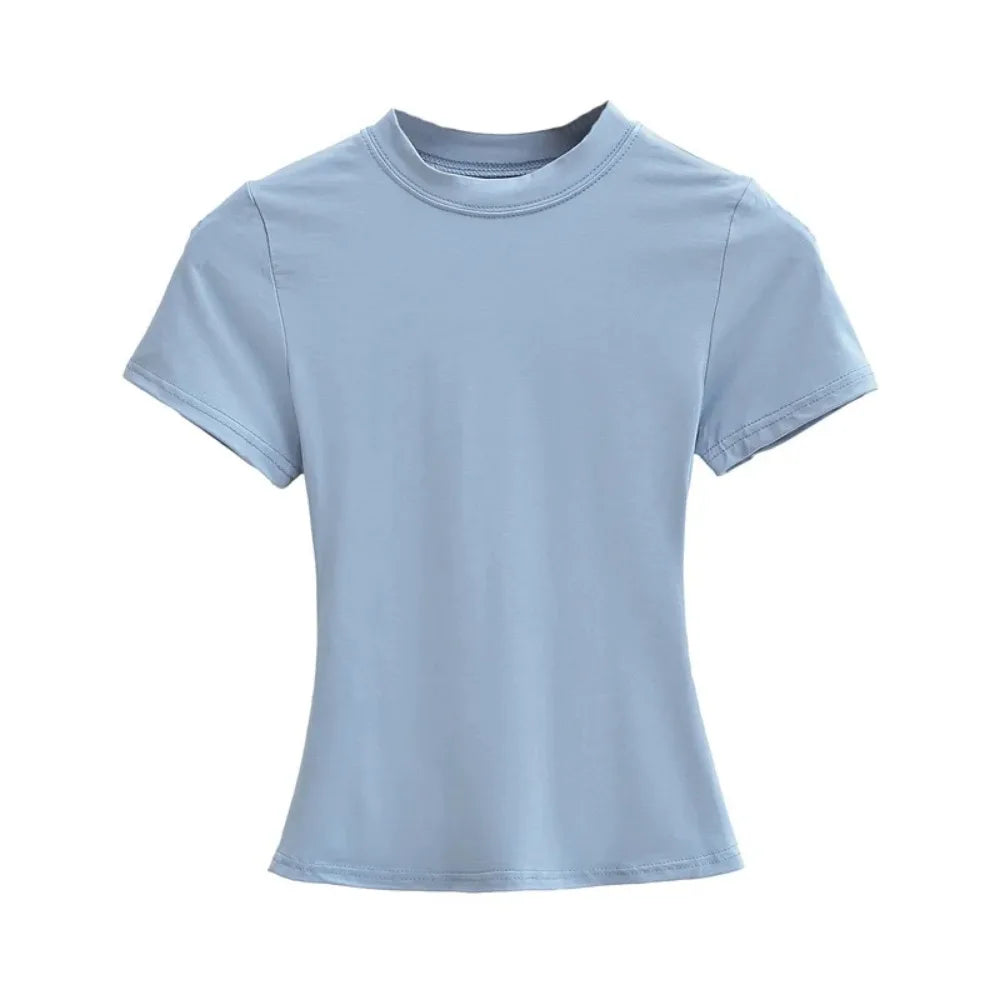 Light blue t-shirt on a white background