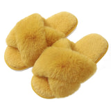 Josie Fluffy Open Toe Furry Slippers